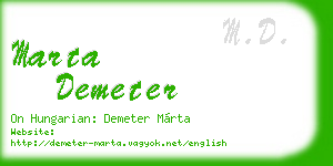 marta demeter business card